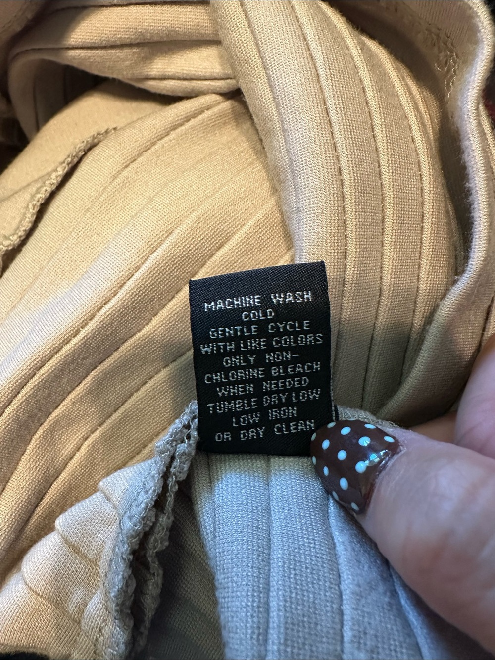 Premise Studio XS Taupe Ribbed Hem Pencil Skirt Rayon Blend Zip Back - Picture 6 of 6